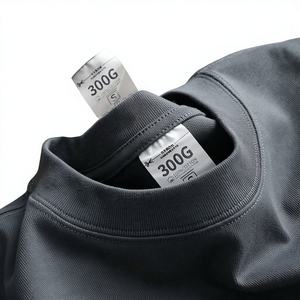 Camiseta de Hombre 100% Algodón al por Mayor, Jersey de Lujo de 300GSM, Logotipo Personalizado, Corte Regular, Tejido Grueso y Transpirable - Product Image 1