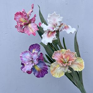 Bouquet d'iris artificiel imprimé en 3D, décoration haute simulation pour la maison et les accessoires de mariage - Product Image 1