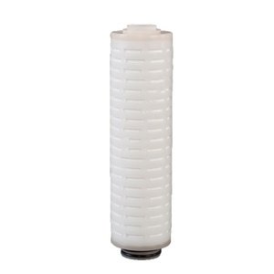 Composant filtrant plissé de fluorure de polyvinylidène hydrophobe longue durée de porosité élevée de 68mm pour la filtration liquide acide forte - Product Image 4