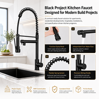 Robinet de cuisine moderne en acier inoxydable chromé, monocommande flexible extractible, à poser sur comptoir, mitigeur chaud/froid, double sortie, pour hôtel