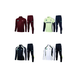 अतिरिक्त स्थायित्व अर्ध-ज़िप फुटबॉल प्रशिक्षण ट्रैकसूट पूर्व-टेप किए गए सीम लंबी आस्तीन के शीर्ष और पैंट के लिए पैंट - Product Image 1