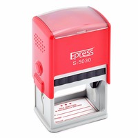 Machine à fabriquer des tampons auto-encreurs en plastique ABS, kit de tamponnage 50 x 30 mm, tampon rectangulaire automatique personnalisé pour bureau, fabricant de sceaux brillants
