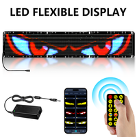Panneau Matrice LED Personnalisable Texte Yeux GIF, Écran LED Flexible pour Pare-brise de Camions, Enseigne LED Programmable pour Voiture Bus Camion