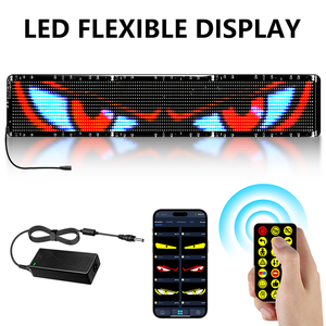Panneau Matrice LED Personnalisable Texte Yeux <span class=keywords><strong>GIF</strong></span>, Écran LED Flexible pour Pare-brise de Camions, Enseigne LED Programmable pour Voiture Bus <span class=keywords><strong>Camion</strong></span> - Product Image 3