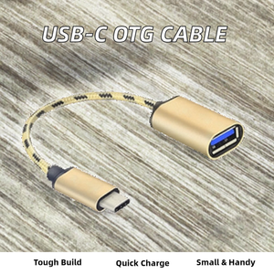 <span class=keywords><strong>สาย</strong></span>อะแดปเตอร์ USB เป็น USB-C / Type-C <span class=keywords><strong>OTG</strong></span> ชาร์จเร็ว0.2เมตรพร้อมอะแดปเตอร์ - Product Image 3
