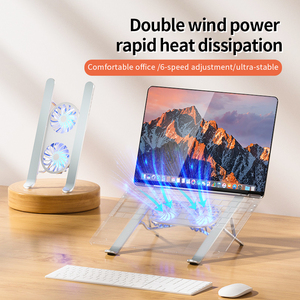<span class=keywords><strong>Support</strong></span> de refroidissement pour ordinateur portable en aluminium compatible avec les ordinateurs portables de jeu Macbook de 11 à 16 <span class=keywords><strong>pouces</strong></span>, <span class=keywords><strong>support</strong></span> ergonomique réglable - Product Image 2