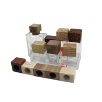Tapa de perfume de madera de acacia personalizada de 15 mm con cierre a presión, tapa de madera para botella de vidrio OEM personalizada, reemplazo de tapa de botella de fragancia directo de fábrica