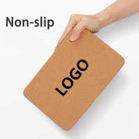 Bloque de Yoga de Corcho de Alta Densidad, Antideslizante, Ecológico, Diseño Minimalista para Ejercicios de Fitness y Desarrollo Corporal