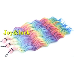 Estensioni per Capelli Sintetiche Ombre Colorate <span class=keywords><strong>Serie</strong></span> Nuovi Colori <span class=keywords><strong>Anna</strong></span> Curl per Trecce all'Uncinetto - Ingrosso Fabbrica - Product Image 1