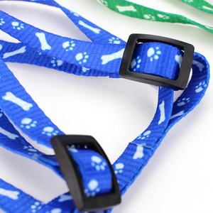 Grosir murah cetak <span class=keywords><strong>Harness</strong></span> anjing dan Set tali poliester tali dada anjing pola tulang kaki hewan peliharaan <span class=keywords><strong>Harness</strong></span> rompi dengan gesper logam - Product Image 6