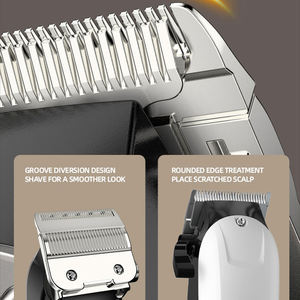 <span class=keywords><strong>Tondeuse</strong></span> à cheveux électrique rechargeable USB pour hommes, nouvelle, pour salon de coiffure, en acier inoxydable, avec lame amovible, outils de coupe - Product Image 3