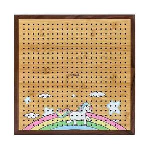 Wooden Knitting <b>Board</b> Square Pegboard Portable Crochet Tool For Needlework Desktop Use - Product Image 1