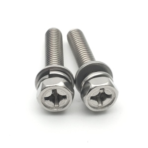 สกรู M6x30L <span class=keywords><strong>ST304</strong></span> หัวหกเหลี่ยมแบบฟิลลิปส์ พร้อมแหวนสปริงแบบแบน - Product Image 4