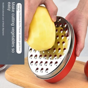 Multifunction Kitchen Grade Hand Manual Stainless Steel Cheese Grater Box Grater With Storage Container - Product Image 2