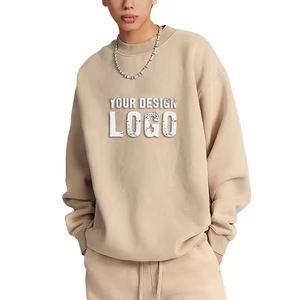 Sudadera Casual de Cuello Redondo para Hombre, Estilo Holgado, con Forro Polar, al por Mayor, OEM, Lavada, Vintage, Sudadera con Capucha para Hombre - Product Image 2