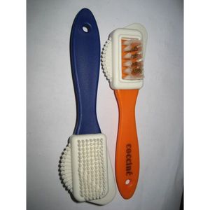 Cheap Plastic Handle Long <strong>Suede</strong> Shoe Cleaning <strong>Brush</strong> with PP &amp; Brass Hair - Product Image 1