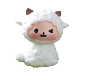 Anime figurina Mini cartoni animati in resina di arte di pecora artigianato figurina e decorazione per la tavola di casa in miniatura giocattoli e regali - Product Image 2