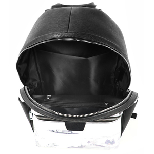 China Manufacturer Wholesale Chinese Ink Painting Style Women's <b>Backpack</b> PU <b>Leather</b> Travel <b>Backpack</b> with Zipper Pocket - Product Image 6