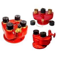 Raccord d'entrée bidirectionnel et quadruple pour systèmes de conduites de tirage à sec, pour tuyaux d'incendie de 100 mm de diamètre, outils et équipement incendie