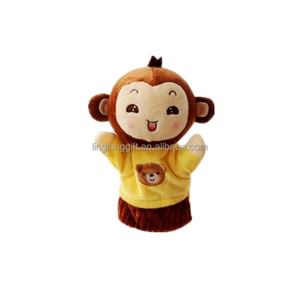 Bonito mono de peluche de dibujos animados, marioneta, apliques, mono relleno, accesorios para contar cuentos, rompecabezas personalizado para padres, juguetes interactivos - Product Image 1