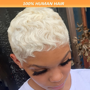 ผม<span class=keywords><strong>เวียดนาม</strong></span>แท้สีบลอนด์ 60 <span class=keywords><strong>ขาย</strong></span>ดี #   วิกผมเอลฟ์ขนาด 6 นิ้ว แบบไม่ต้องใช้กาว ความหนาแน่น 150% - Product Image 3