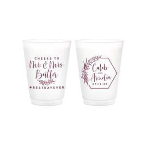 Gobelets en <span class=keywords><strong>plastique</strong></span> de jus de stade givré réutilisables personnalisés pour la fête de mariage - Product Image 2