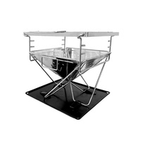 Barbecue portable argenté sans fumée, barbecue professionnel WELDON pour le camping, les pique-niques et les activités de barbecue en plein air