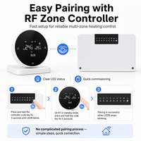 Controlador Central Inalámbrico/Alámbrico de 5/8 Zonas para Calefacción por Suelo Radiante, Termostato para Sistema Hidrónico
