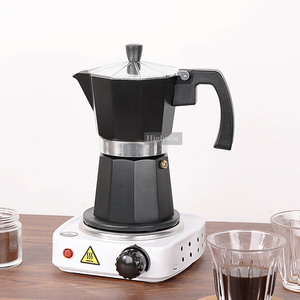 HIGHWIN 6 pezzi portatile Espresso Moka Set manuale macinacaffè tazza da caffè in vetro <span class=keywords><strong>borosilicato</strong></span> per viaggi in campeggio - Product Image 4