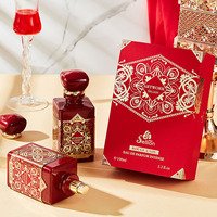 Parfums de Marque Haut de Gamme Nouveauté Bouteille Rouge Luxe EDP 100ml Oriental Gourmand Moyen-Orient Vaporisateur Corporel pour Femme Idéal pour les Rendez-vous