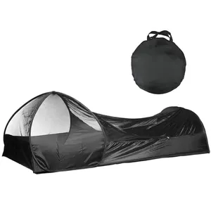 סיטונאי שחור חיצוני טיולים אוטומטיים פופ עד שינה נטו אוהלים עמיד למים קל להתקין תרמילאים קמפינג אוהל