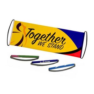 Custom Logo Hand <b>Roller</b> Display Handheld Cheering Flag Retractable Scrolling Banner for Advertising - Product Image 4