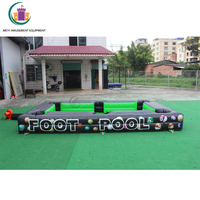 Table de billard gonflable avec ensemble de ballons de football de billard kits de réparation unisexes/sac d'emballage en PVC jeu de football 3 ans commercial