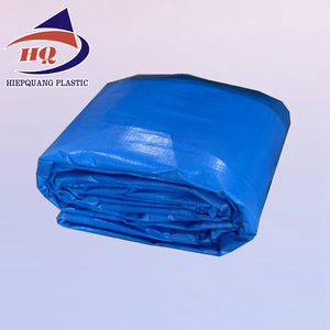 Bâches de bâche de PE en feuilles avec la stratification bleue de couleur 2 visages d'oeillet poids d'échantillon gratuit résistant pour l'extérieur - Product Image 2