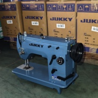 Machine à coudre zig-zag industrielle JUKKY 20U43 robuste avec pied entraîneur et table pour vêtements