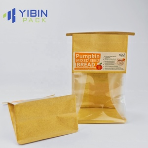 Bolsa con cremallera para embalaje de tostadas de alimentos, bolsas con cierre hermético de papel Kraft, bolsa de embalaje para tostadas de pan y aperitivos con ventana - Product Image 4