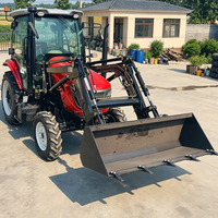 Nouveau tracteur agricole à roues 4x4 de 90 ch et 100 ch avec cabine, moteur diesel, arbre de sortie de puissance, économie d'énergie, consommation de carburant réduite, vente directe