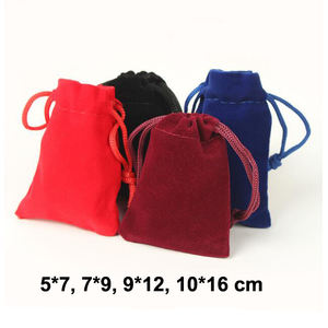 Venta al por mayor 20 unids/lote rectángulo 10x30cm colorido cordón largo tamaño bolsa de terciopelo bolsa para embalaje bolsas de regalo de boda bolsas - Product Image 5