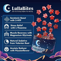 Gummies naturelles pour le sommeil avec glycine, racine de valériane et fleur de la passion, aide naturelle au sommeil pour le soulagement du stress