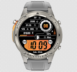 Reloj Inteligente GPS DF DM56 con Pantalla para Hombre, Resistente, Deportivo, para Exteriores, con Resistencia al Agua, Seguimiento de Ubicación y Correa de Silicona - Product Image 1