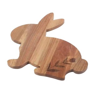 Bandeja de madera de acacia Pengzhan para conejos, 30x25cm, bandeja decorativa para servir frutas para la sala de estar - Product Image 2