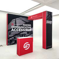 Support de toile de fond pliable 10 x 10 SEG, portable, facile à assembler, stand d'exposition modulaire 10x10, stand de salon professionnel
