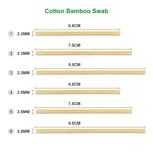 Kustom tongkat bulat bambu panjang tipis, tongkat bambu dengan dua ujung datar 36 inci * 6Mm kualitas tinggi