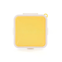 Boîte de rangement pour sandwich en silicone chauffante sans BPA-Boîte à lunch lavable au lave-vaisselle et réutilisable