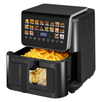 Friteuse à air numérique 9L en acier inoxydable de qualité supérieure, écran tactile numérique, pour une cuisine saine en famille, fabriquée en usine