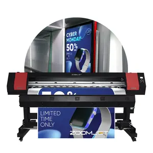 Zoomjet 1.8m Inkjet Eco Solvent Printer For Flex Banner Vinyl Wall Sticker Printing Machine With Xp600 Head