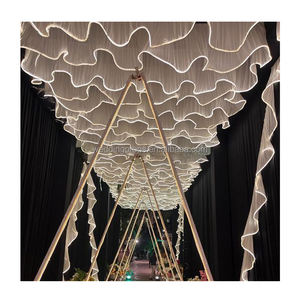 <span class=keywords><strong>Kit</strong></span> de drapage de <span class=keywords><strong>plafond</strong></span> en forme de S avec lumières LED pour <span class=keywords><strong>mariage</strong></span>, draperies blanches pour <span class=keywords><strong>plafond</strong></span> - Product Image 2