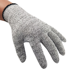 Guantes anticorte de fibra HPPE grado 5 sin recubrimiento para cortar vidrio, cocina y carpintería - Product Image 2
