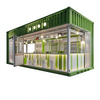 Restaurant mobile personnalisé, bar, kiosque, stand alimentaire modulaire extérieur