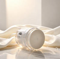 Flacon pulvérisateur sans air en plastique, flacon pompe rond pour les soins de la peau en voyage, design unique